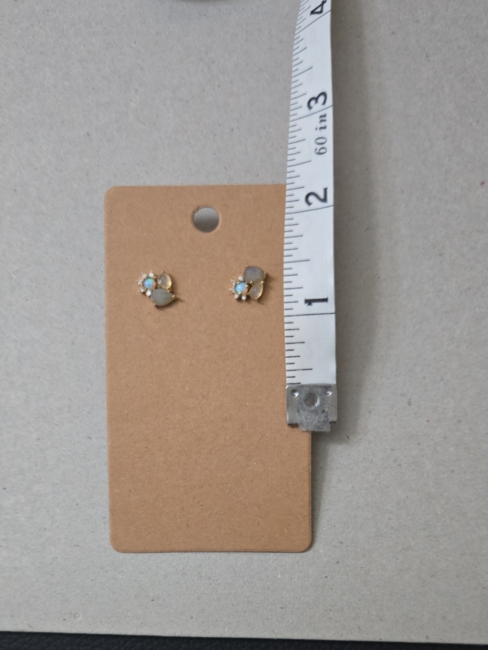 Tai Gold Tone Opal Accent Stud Earrings